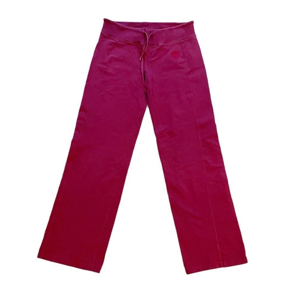 Lululemon Wide Leg Maroon Cranberry Sweatpants Drawstring Size 6